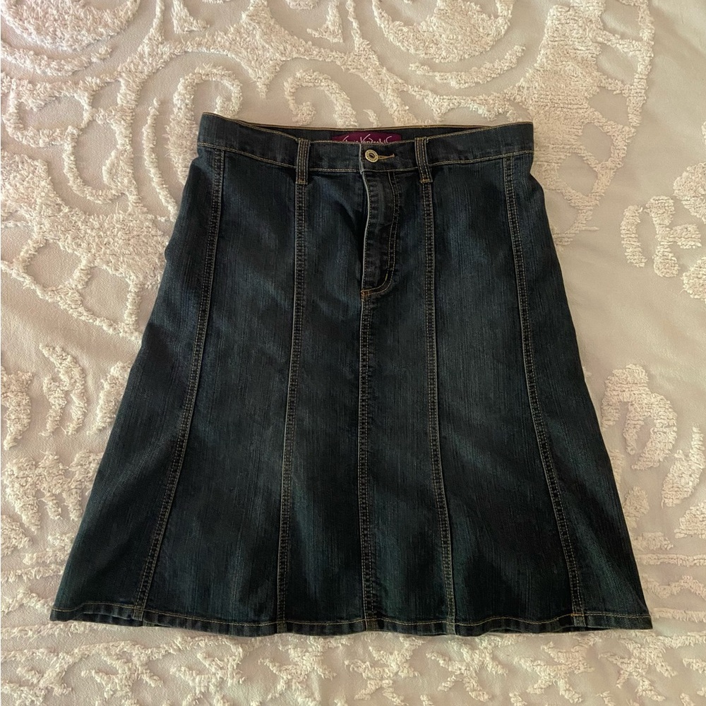 Gloria Vanderbilt Denim Knee-length A-Line Skirt